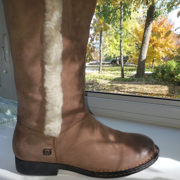 BORN Burnished Calf Knee-high Boots - Picture 2 of 16